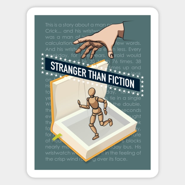 Stranger Than Fiction - Alternative Movie Poster Sticker by MoviePosterBoy